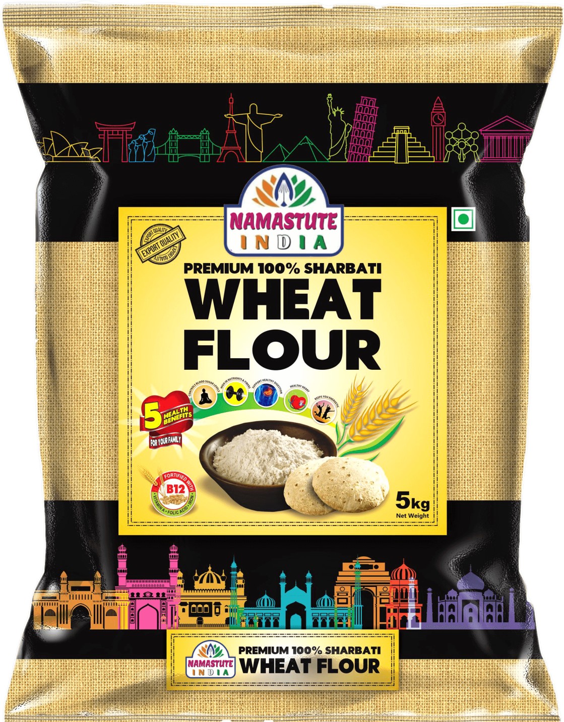 Wheat Flour with selected quality grains.